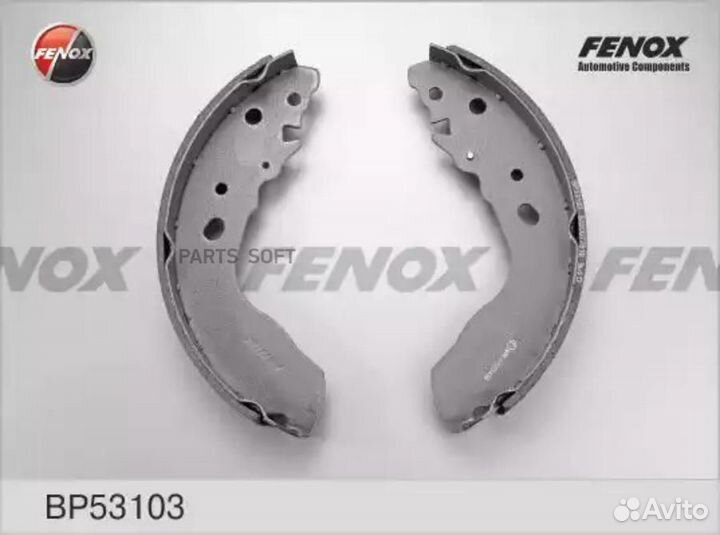 Fenox BP53103 Колодки тормозные барабанные зад пра