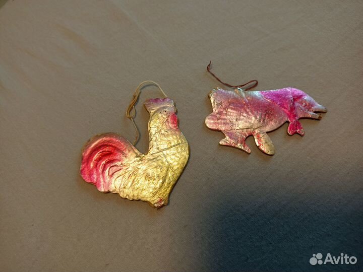 Ёлочные игрушки СССР картонаж