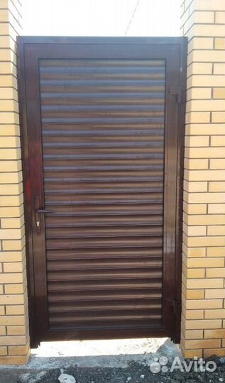 Уличная калитка 1100х2100 с ламелями Z-81