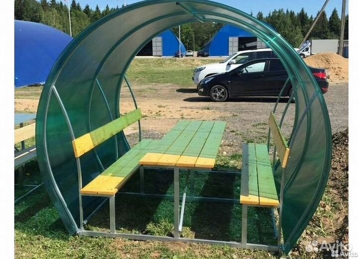 Беседка на дачу из поликарбоната