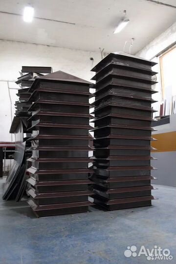 Колпак на дымоход забор кирпичный столб Р