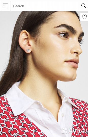 Новый комплект Ralph Lauren пусеты с цепочкой