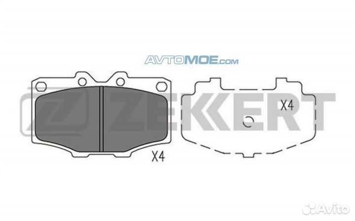 Колодки торм. диск. передн. Toyota 4Runner (N60) 8