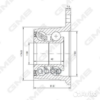 Полуступица задняя toyota avensis/carina