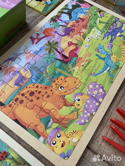Огромный пакет развивающих игрушек пазлы