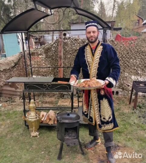 Мангальная зона с крышей