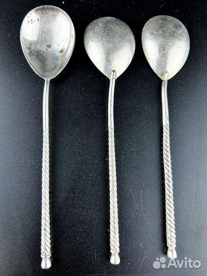 Чайные ложки мельхиор 3шт