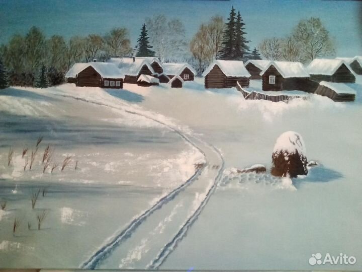 Картина рукописная маслом на холсте