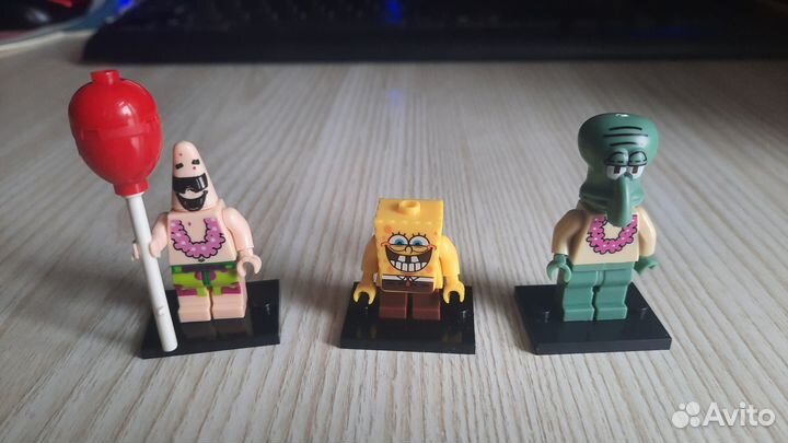 Фигурки 3 шт губка боб резерв