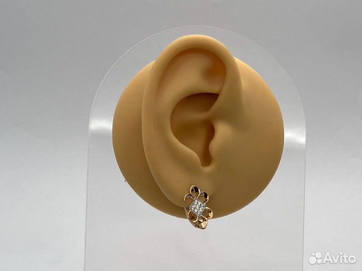 Золотые серьги 585 пробы