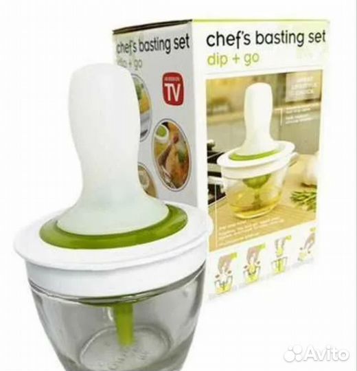 Стеклянная масленка с силиконовой кисточкой