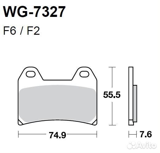 Колодки WRP WG-7327-F6 (FDB2042 / FDB2099 / FA244)