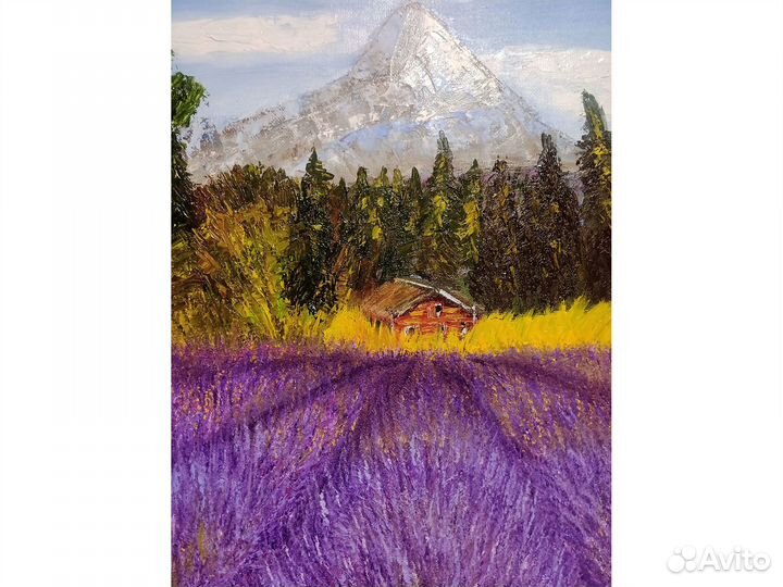 Картина маслом на холсте горный пейзаж