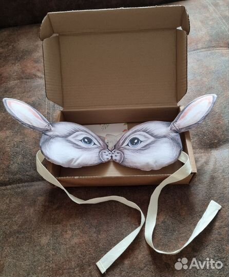 Маска зайчика новогодняя детская