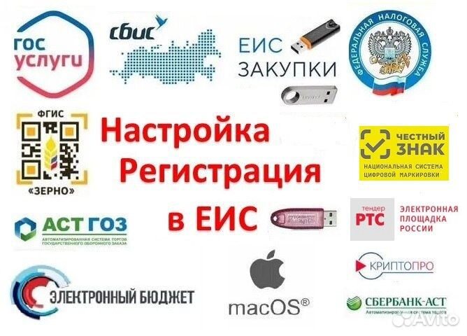 Настройка эцп, Криптопро, Регистрация в еис