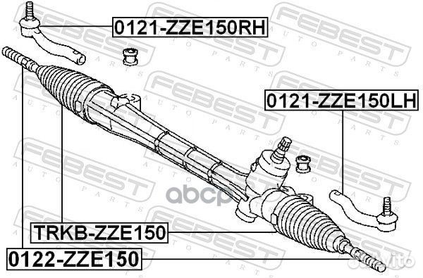 Наконечник рулевой L toyota Corolla (E150) 2006