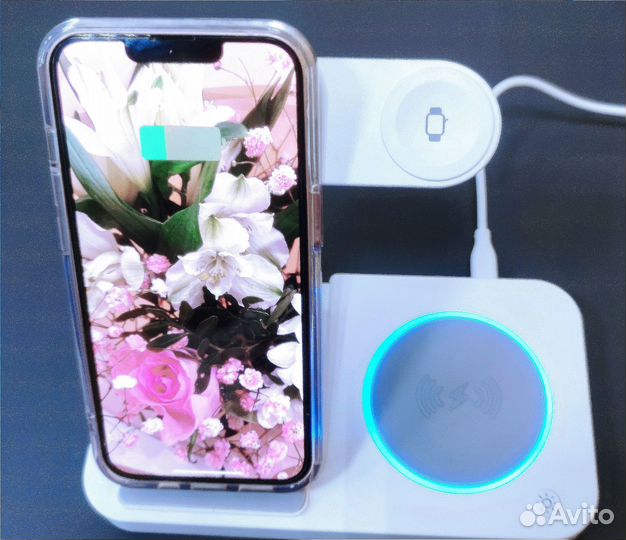 Зарядка на iPhone беспроводная MagSafe Блок кабель