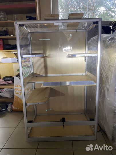 Клетка витрина для шиншилл, дегу, хорьков