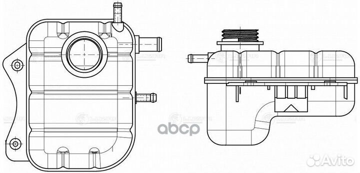 LET 0572 бачок расширительный Chevrolet Lacett
