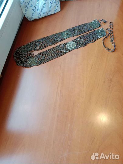 Новый пояс из чешского бисера