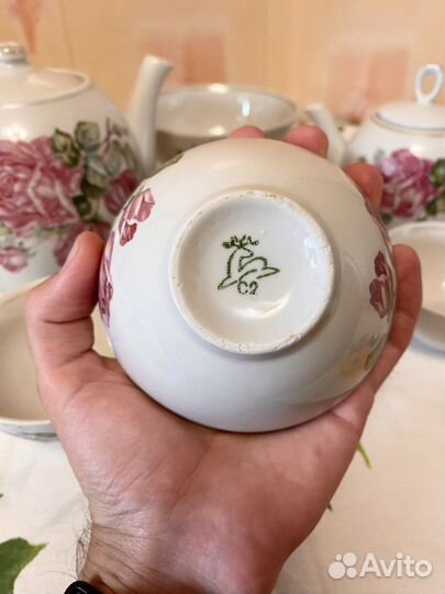 Чайный сервиз фарфор Кузяево + чайник в подарок