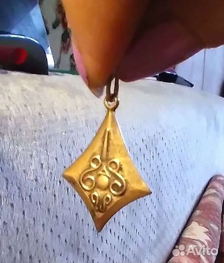 Кулон Овен серебро с позолотой плюс кольцо