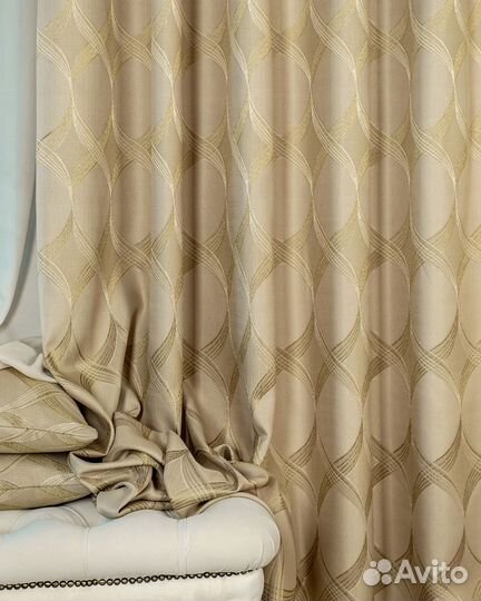 Комплект портьер жаккард Альба шторы занавески
