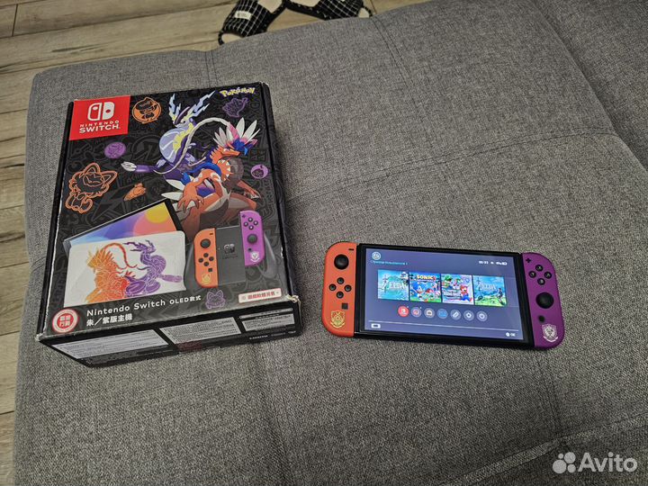Nintendo Switch oled 64 гб, прошитый, Pokemon