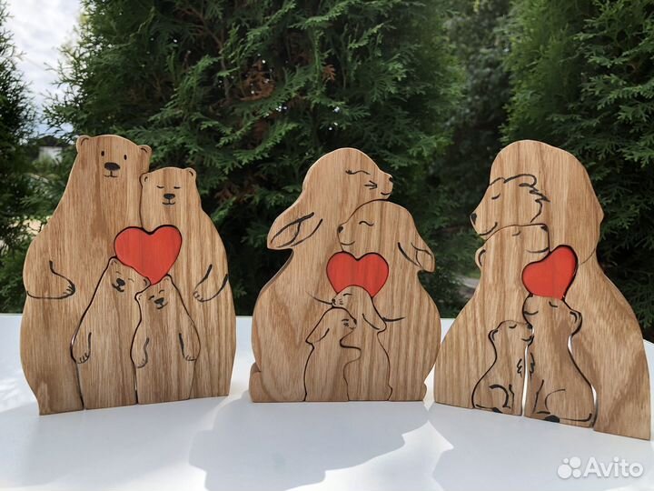 Деревянные семейные фигурки