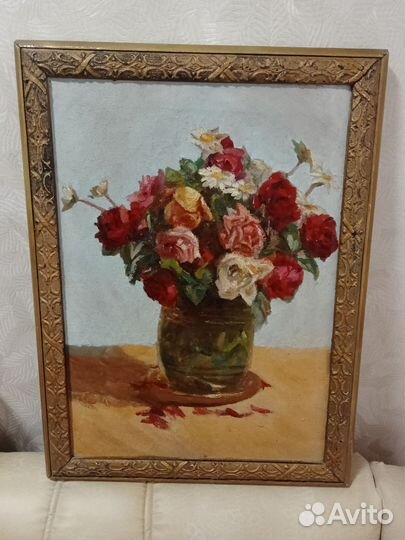 Картина маслом на холсте старинная