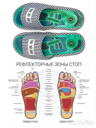 Тапочки/Тапочки массажные/Шиацу/Массажер для ног
