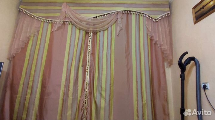 Продам шторы с тюлью с гардиной
