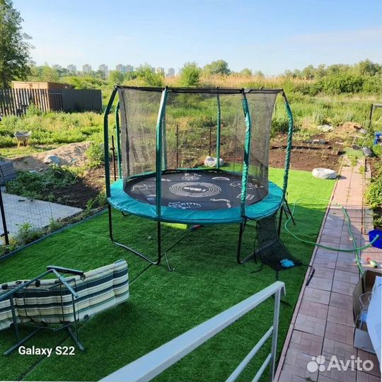 Батут с защитной сеткой Новый арт 4699