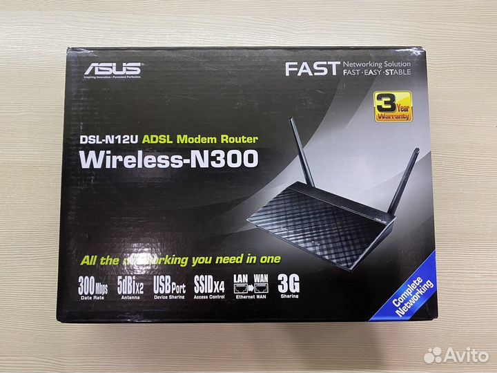 Роутер asus DSL-N12U Wireless-N300