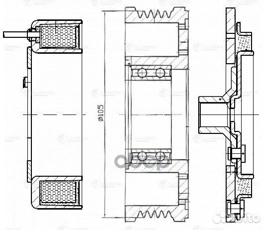 Lmac 2101 муфта компрессора кондиционера Opel