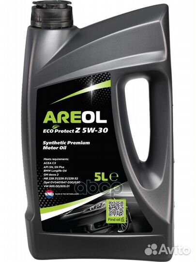 Areol ECO Protect Z 5W30 (5L) масло моторное с