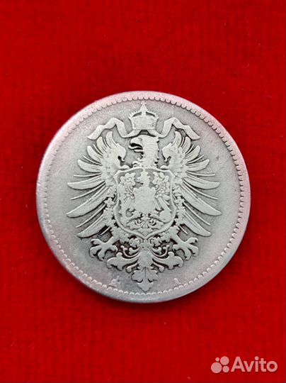 1 марка 1875г Серебро