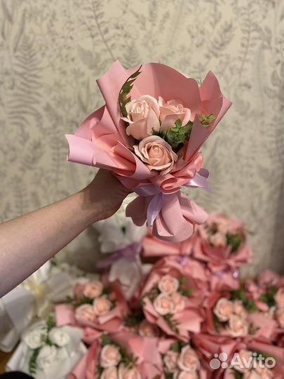 Розы из мыла букеты из роз