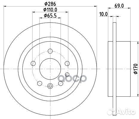 DF 190616 Диск тормозной opel vectra 95-03/saab