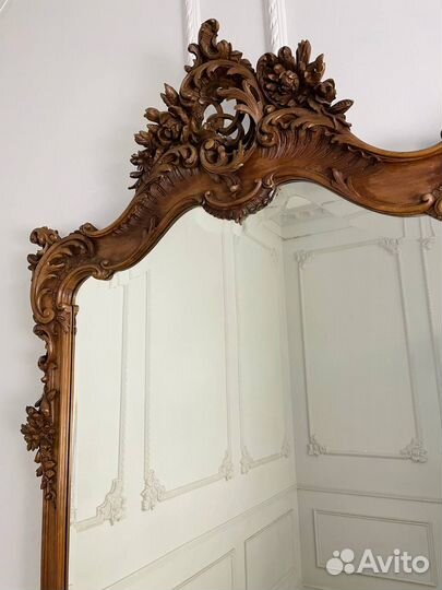 Антикварное напольное зеркало Louis XV