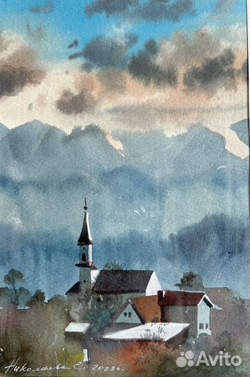 Акварельный пейзаж