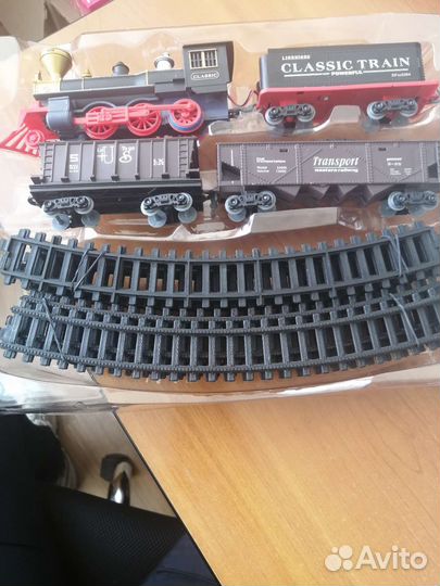 Игрушка Железная дорога, паровоз, свет, звук