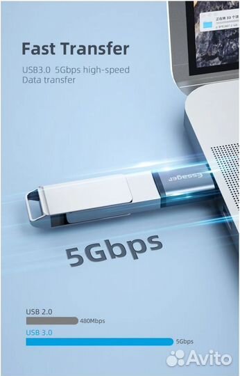 Переходник type c на usb скорость 5Gb новые