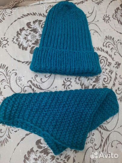 Комплект шапка и снуд женский