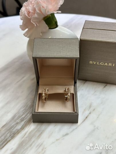 Золотые серьги Bvlgari Serpenti Viper