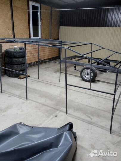 Тент с каркасом на прицеп. 2,5м на 1,5м