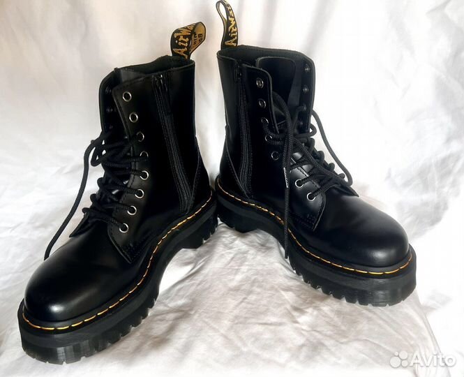 Black Jadon Dr.Martens Polished Smooth