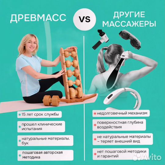 Массажер тренажер для спины и шеи роликовый