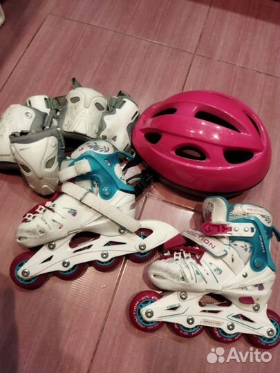 Ролики детские, защита, шлем