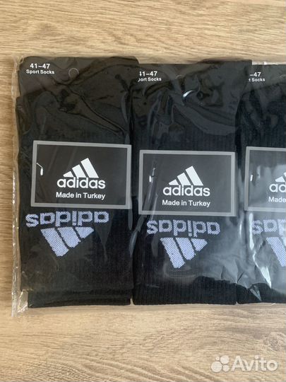 Носки adidas высокие черные премиум